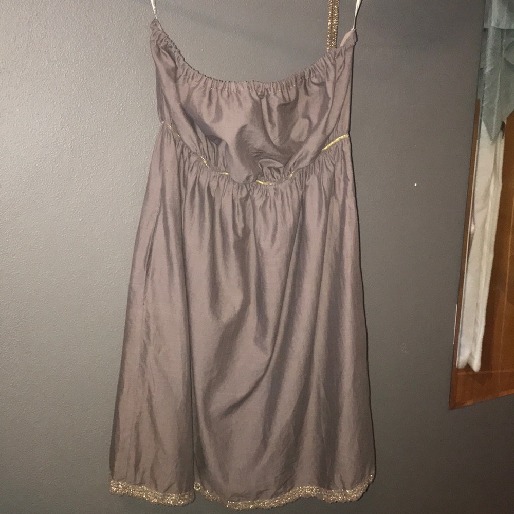 Strapless Anthropologie dress